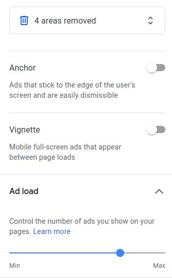 Google ads settings